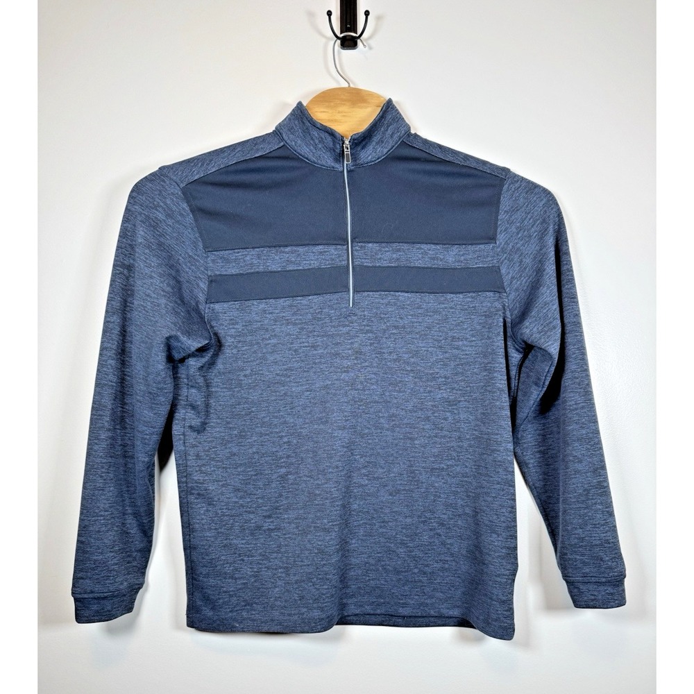 Bolle Golf Sweater Mens M Blue Quarter Zip Long Sleeve Pullover Performance Golf